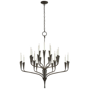 Visual Comfort Signature - CHC 5503AI - 20 Light Chandelier - Aiden - Aged Iron