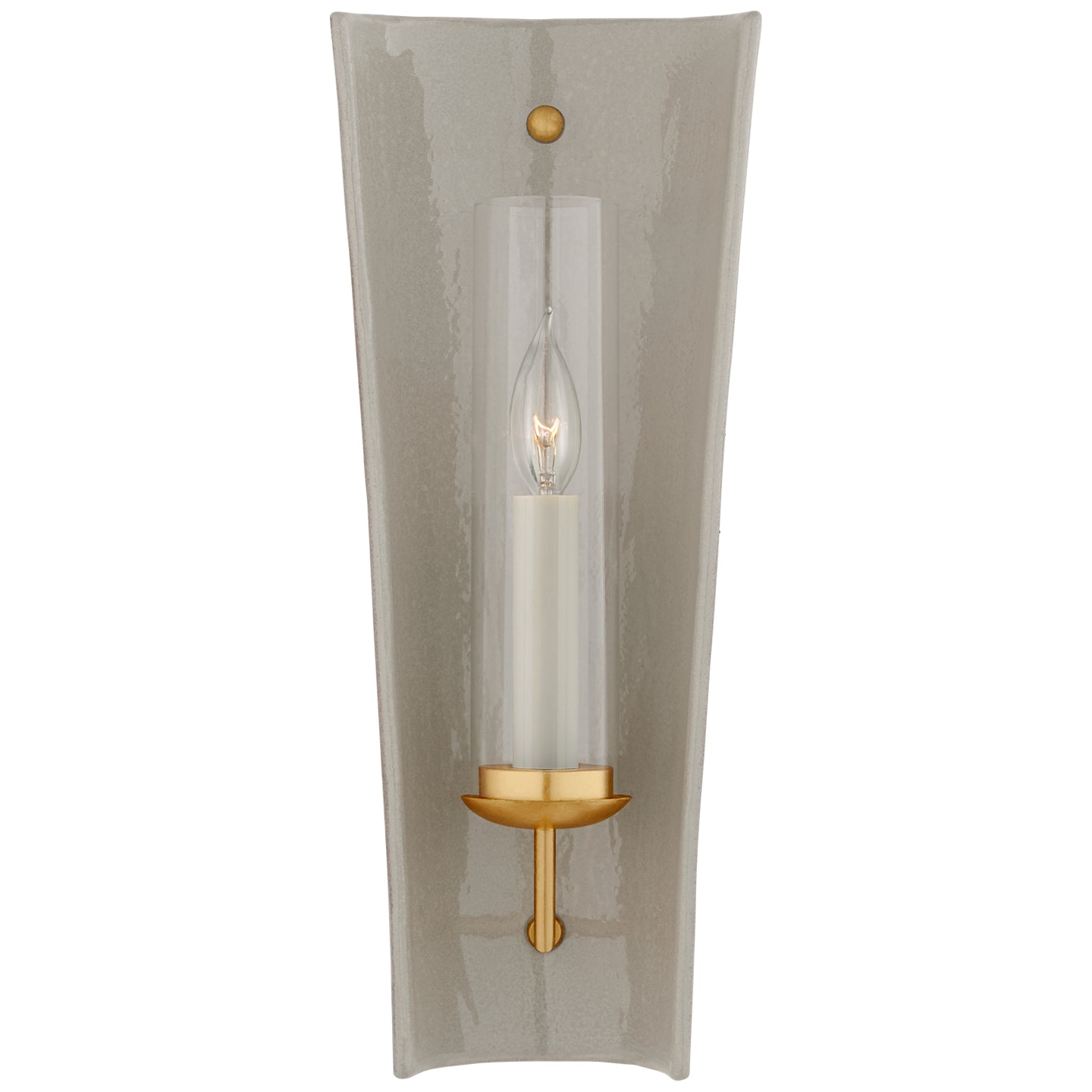 Visual Comfort Signature - CHD 2606SHG - One Light Wall Sconce - Downey - Shellish Gray and Gild