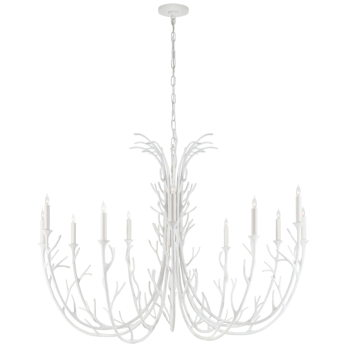 Visual Comfort Signature - JN 5080PW - 12 Light Chandelier - Silva - Plaster White