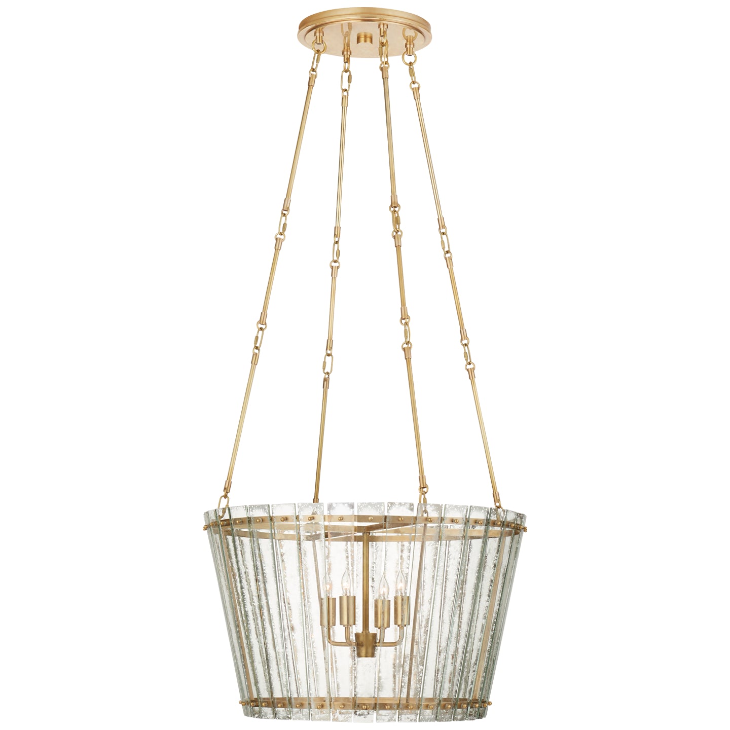 Visual Comfort Signature - S 5653HAB-AM - Four Light Chandelier - Cadence - Hand-Rubbed Antique Brass