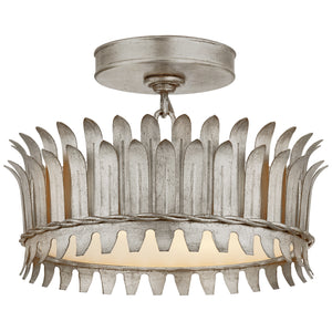 Visual Comfort Signature - SK 4205BSL - LED Semi-Flush Mount - Leslie - Burnished Silver Leaf