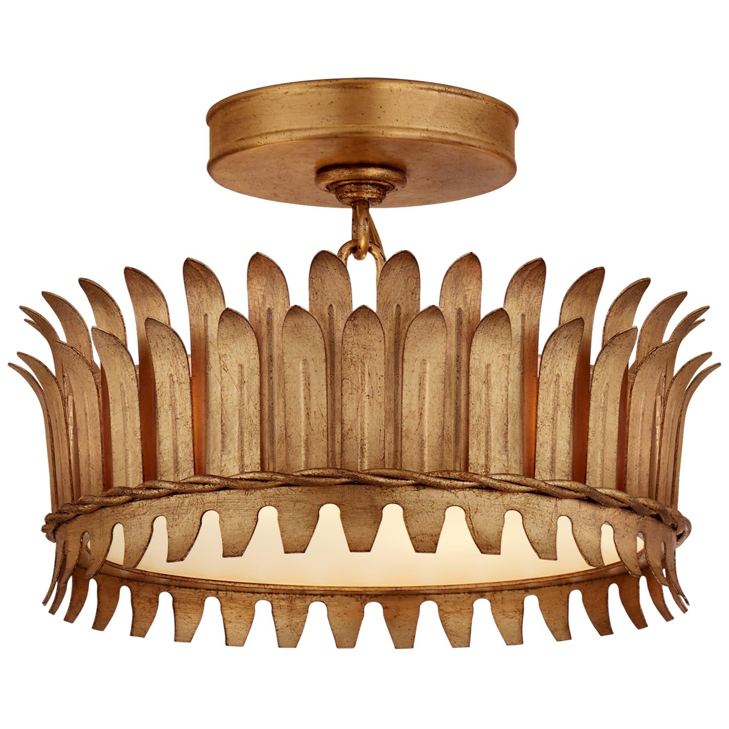 Visual Comfort Signature - SK 4205GI - LED Semi-Flush Mount - Leslie - Gilded Iron