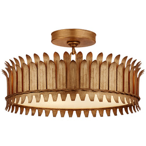 Visual Comfort Signature - SK 4206GI - LED Semi-Flush Mount - Leslie - Gilded Iron