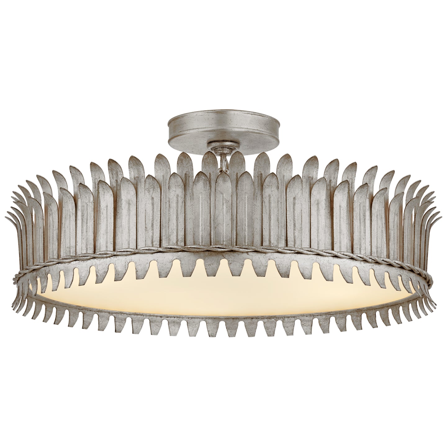 Visual Comfort Signature - SK 4207BSL - LED Semi-Flush Mount - Leslie - Burnished Silver Leaf