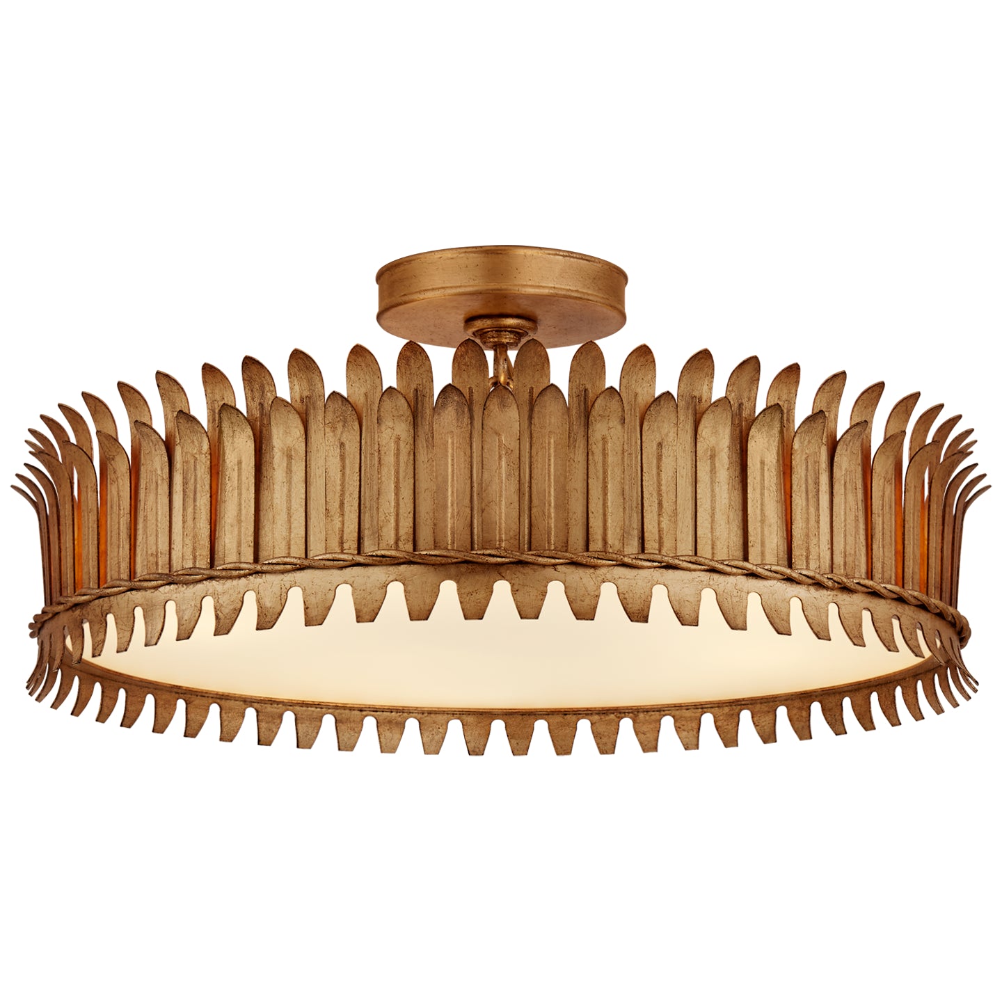 Visual Comfort Signature - SK 4207GI - LED Semi-Flush Mount - Leslie - Gilded Iron