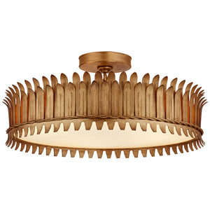 Visual Comfort Signature - SK 4207GI - LED Semi-Flush Mount - Leslie - Gilded Iron