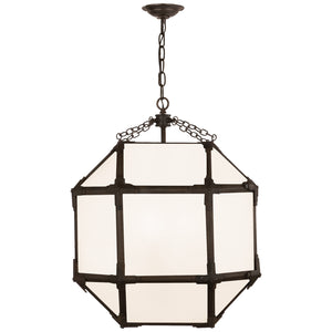 Visual Comfort Signature - SK 5009AZ-WG - Three Light Lantern - Morris - Antique Zinc