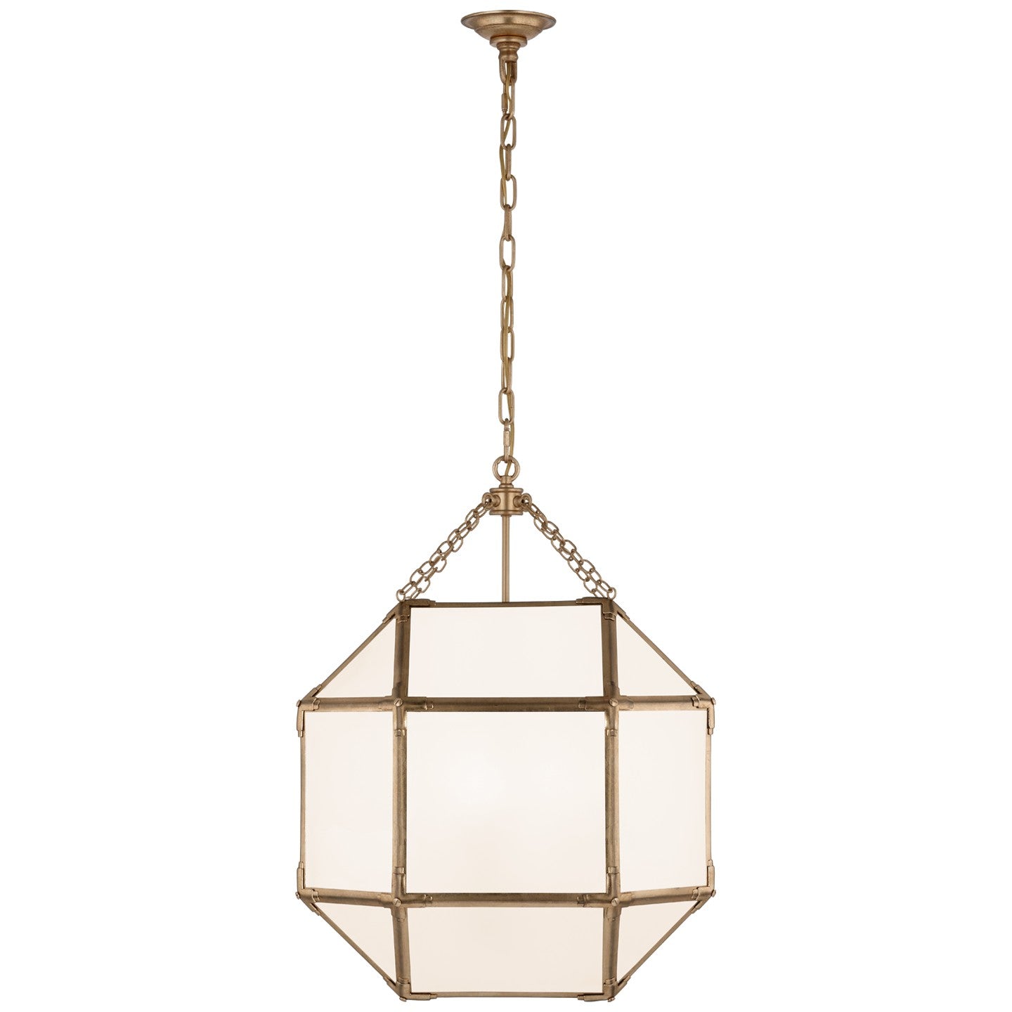 Visual Comfort Signature - SK 5009GI-WG - Three Light Lantern - Morris - Gilded Iron