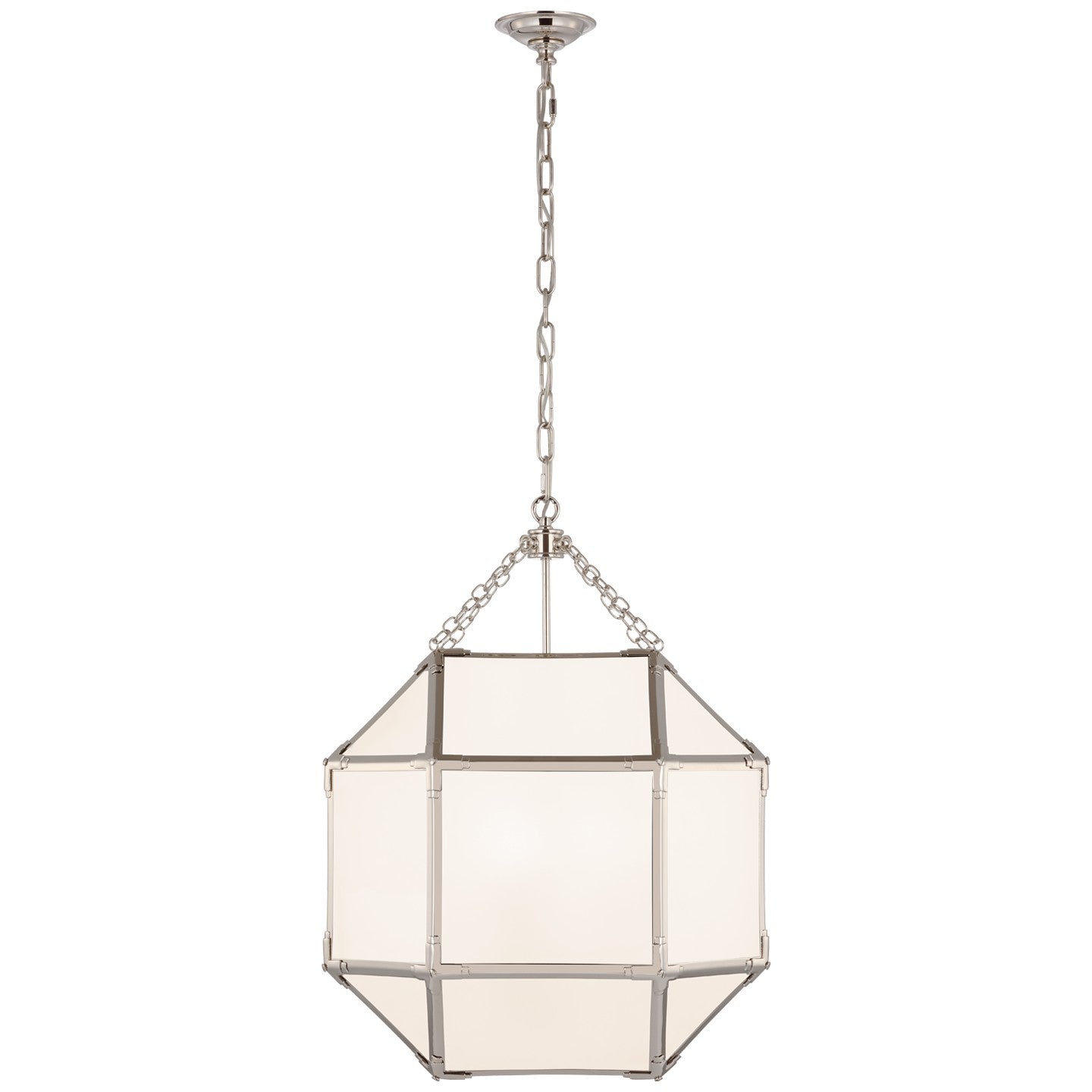 Visual Comfort Signature - SK 5009PN-WG - Three Light Lantern - Morris - Polished Nickel