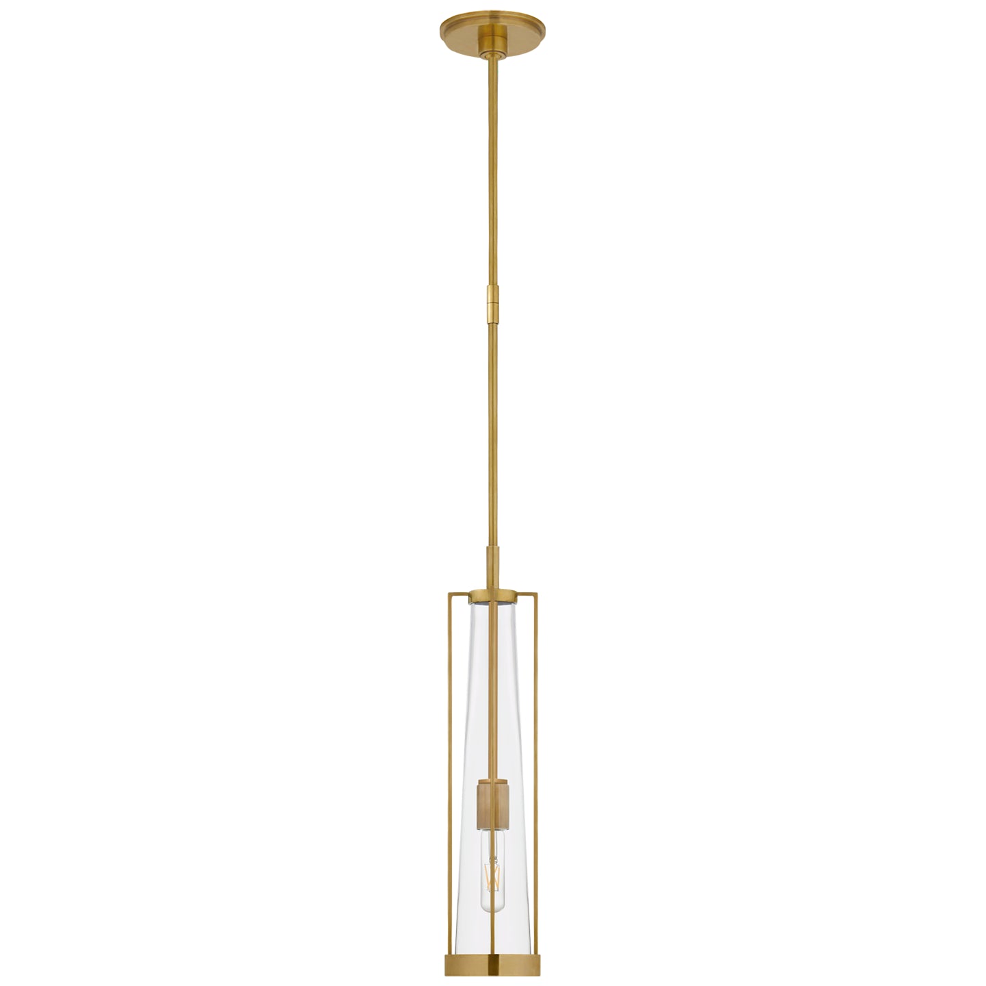 Visual Comfort Signature - TOB 5276HAB-CG - One Light Pendant - Calix - Hand-Rubbed Antique Brass