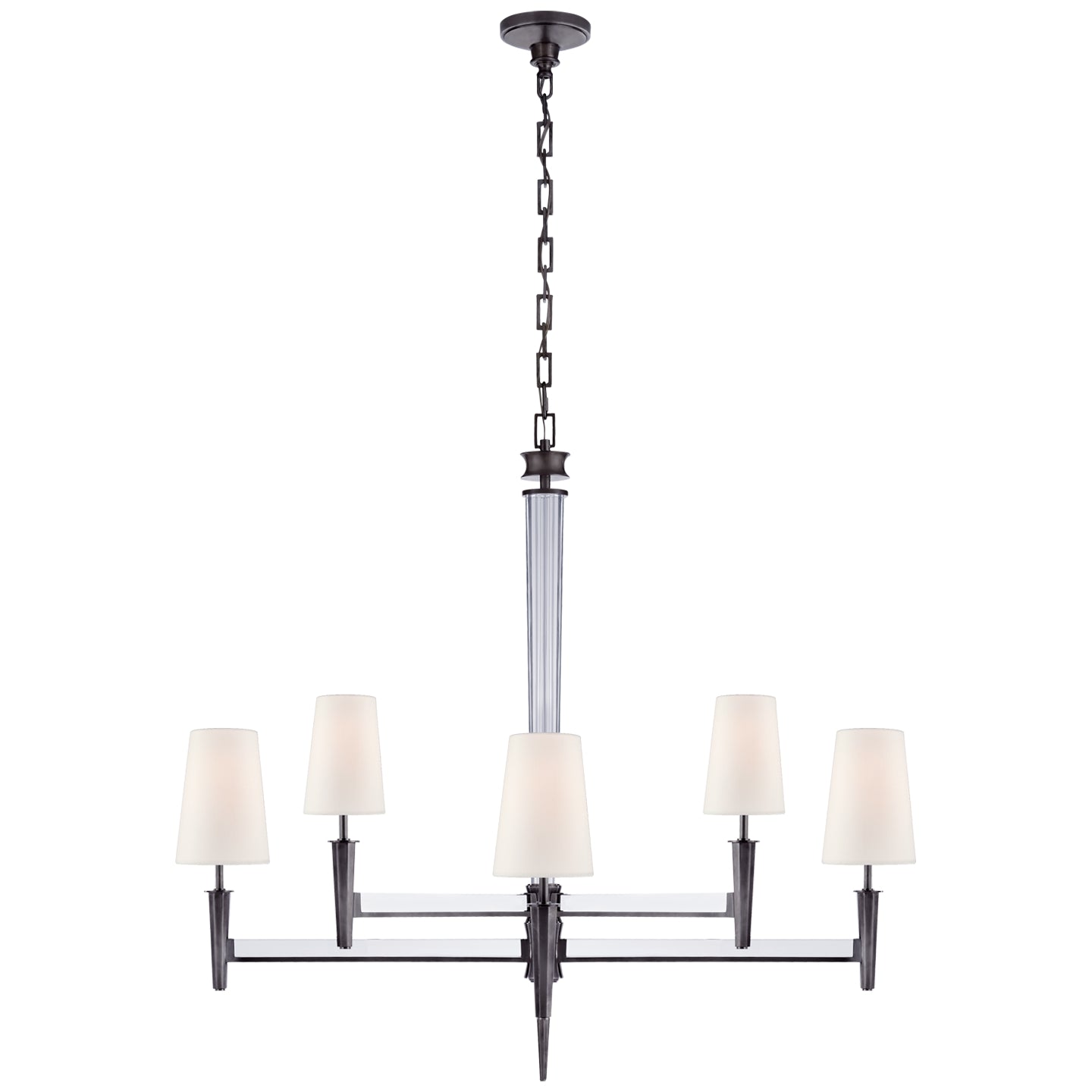 Visual Comfort Signature - TOB 5943BZ-L - Eight Light Chandelier - Lyra - Bronze and Crystal