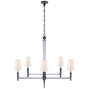 Visual Comfort Signature - TOB 5943BZ-L - Eight Light Chandelier - Lyra - Bronze and Crystal