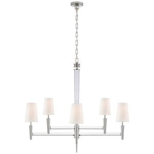 Visual Comfort Signature - TOB 5943PN-L - Eight Light Chandelier - Lyra - Polished Nickel and Crystal