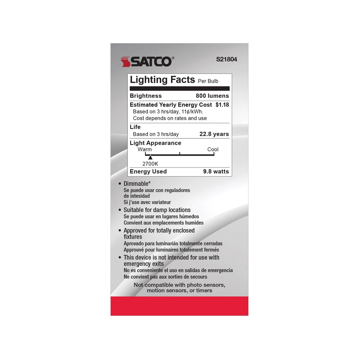 Satco - S21804 - Light Bulb - Frost