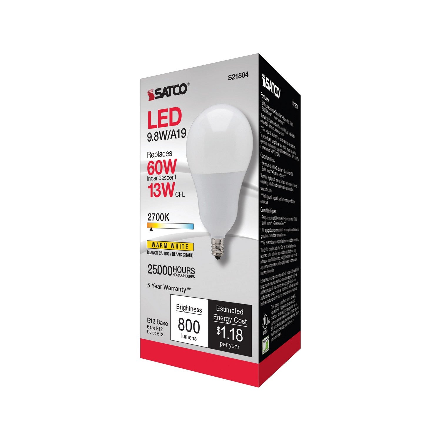 Satco - S21804 - Light Bulb - Frost