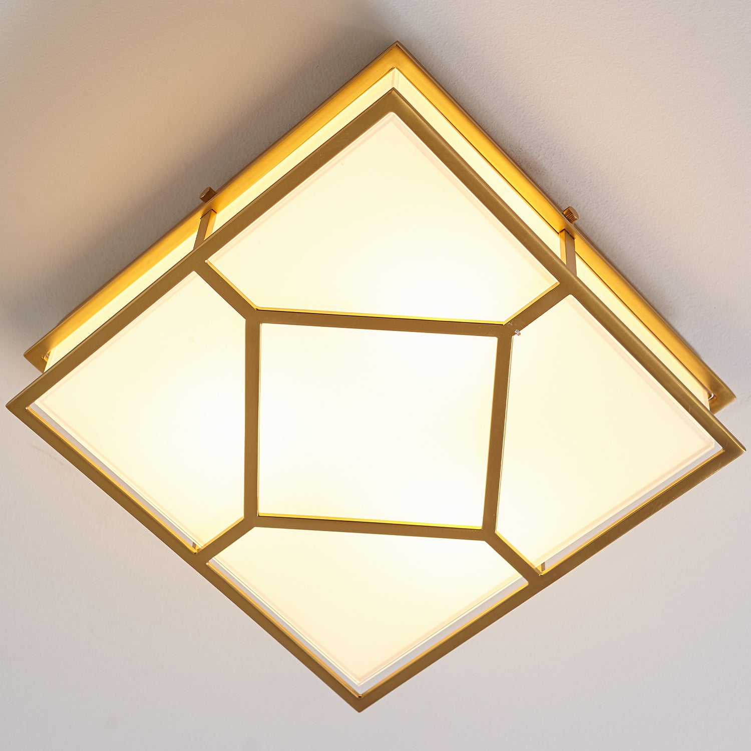 Visual Comfort Studio - AF1063BBS - Three Light Flush Mount - Transom - Burnished Brass