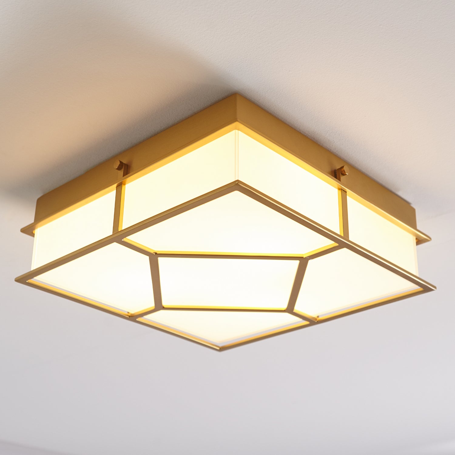 Visual Comfort Studio - AF1063BBS - Three Light Flush Mount - Transom - Burnished Brass