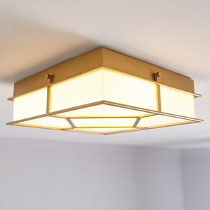 Visual Comfort Studio - AF1063BBS - Three Light Flush Mount - Transom - Burnished Brass