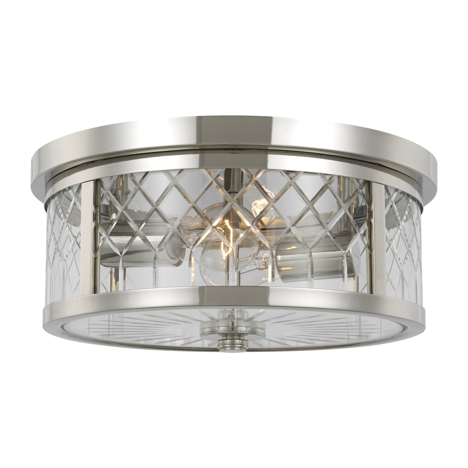 Visual Comfort Studio - AF1072PN - Two Light Flush Mount - Alec - Polished Nickel