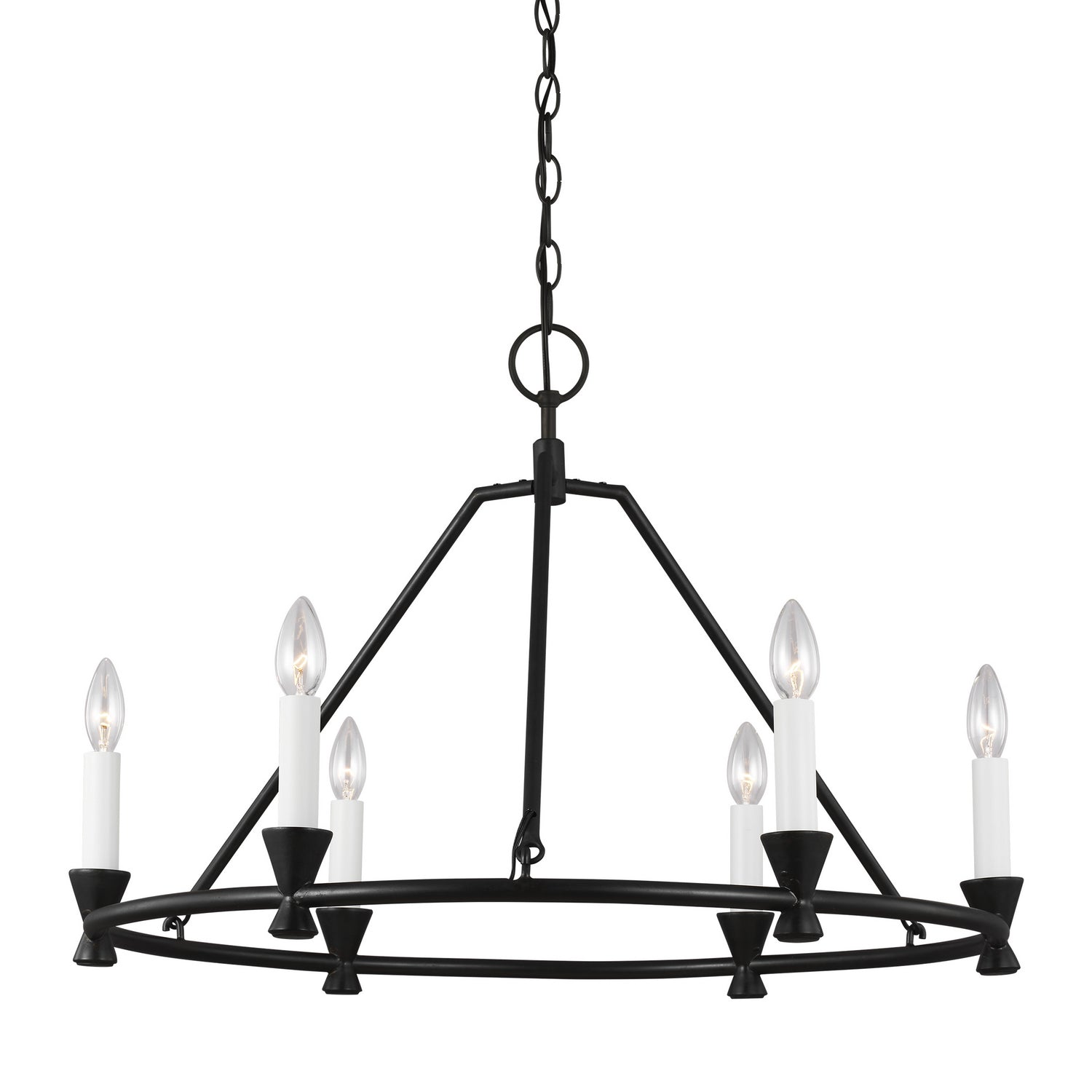 Visual Comfort Studio - CC1196AI - Six Light Chandelier - Keystone - Aged Iron