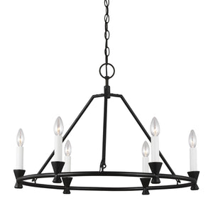 Visual Comfort Studio - CC1196AI - Six Light Chandelier - Keystone - Aged Iron