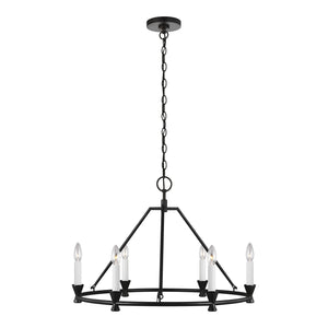 Visual Comfort Studio - CC1196AI - Six Light Chandelier - Keystone - Aged Iron