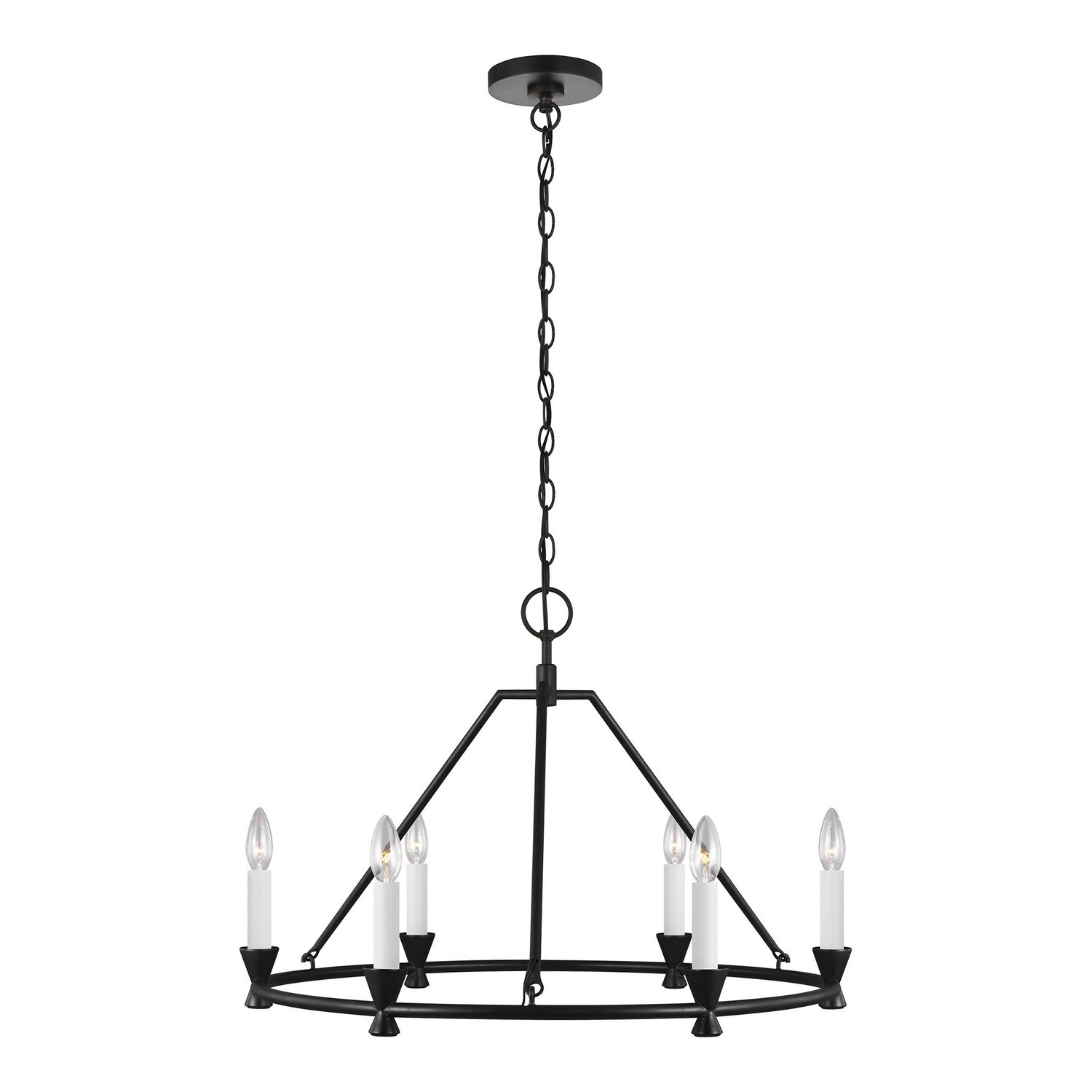 Visual Comfort Studio - CC1196AI - Six Light Chandelier - Keystone - Aged Iron