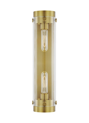 Visual Comfort Studio - CW1002BBS - Two Light Wall Sconce - Garrett - Burnished Brass