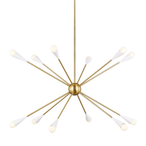 Visual Comfort Studio - EC10312BBS - 12 Light Chandelier - Jax - Burnished Brass