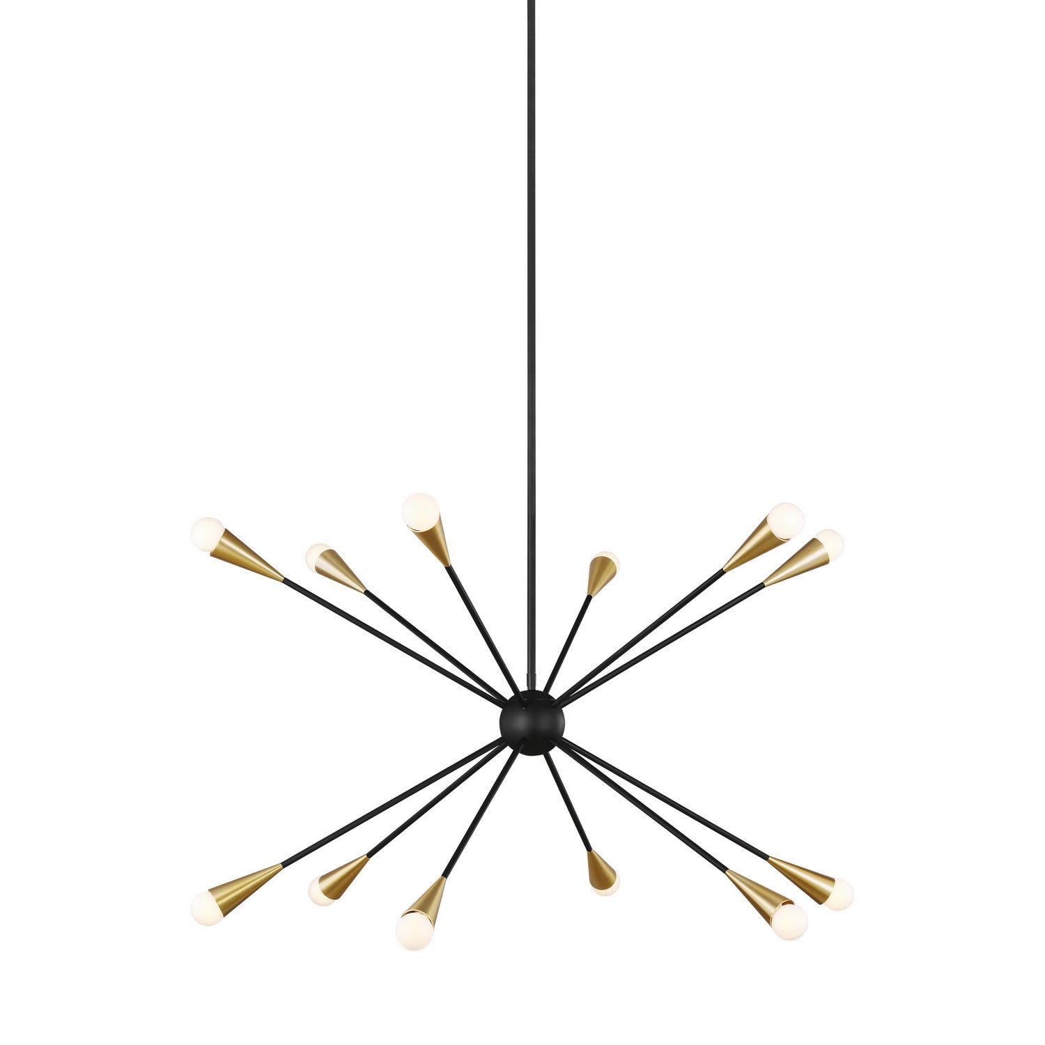 Visual Comfort Studio - EC10312MBK - 12 Light Chandelier - Jax - Midnight Black