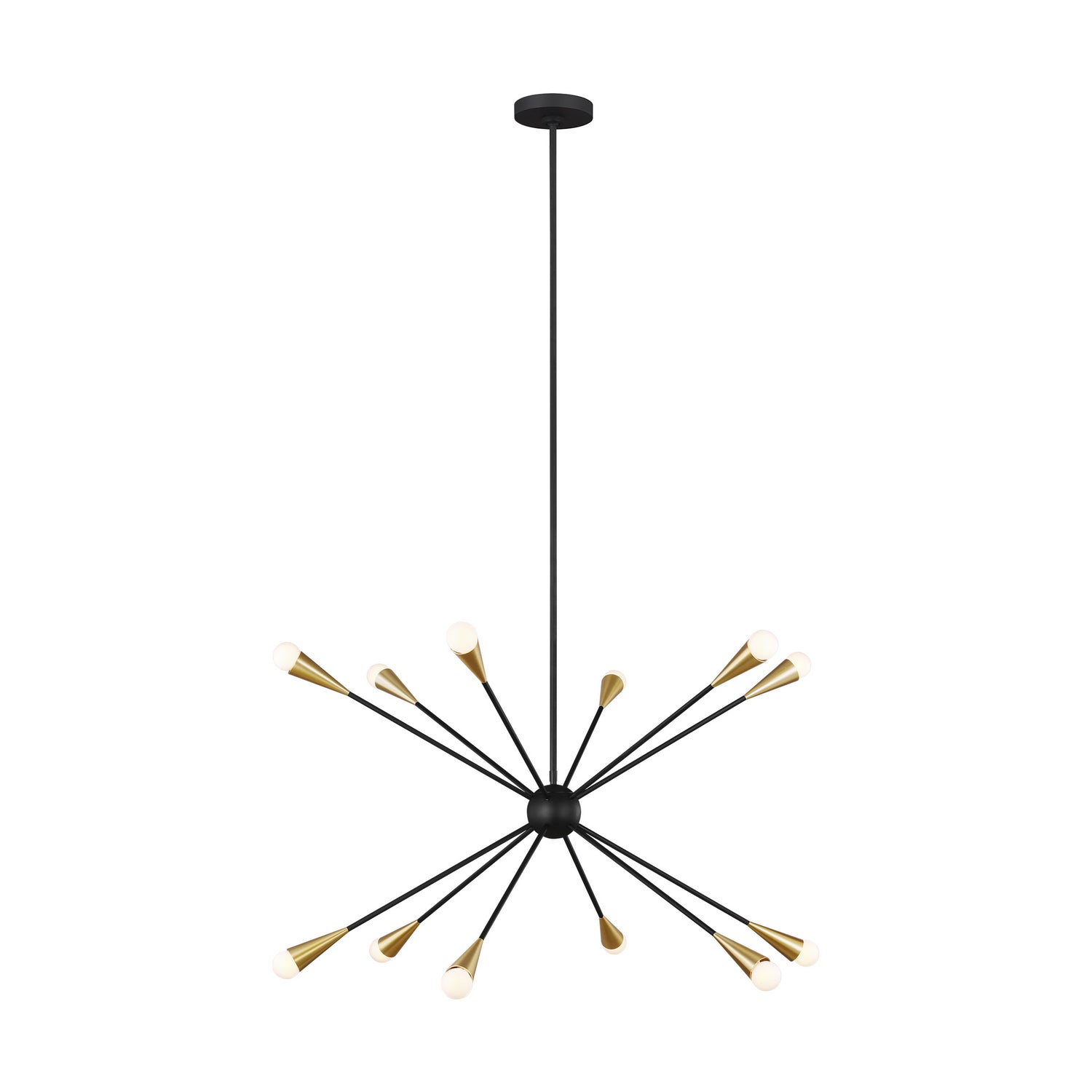 Visual Comfort Studio - EC10312MBK - 12 Light Chandelier - Jax - Midnight Black