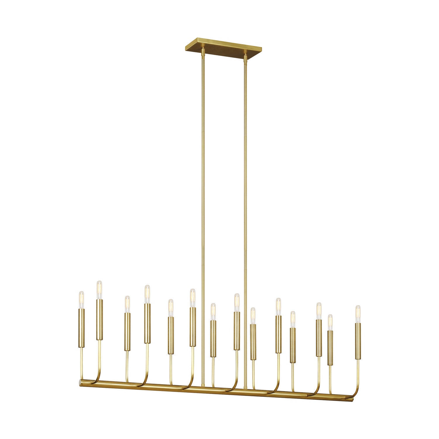 Visual Comfort Studio - EC10614BBS - 14 Light Linear Chandelier - Brianna - Burnished Brass