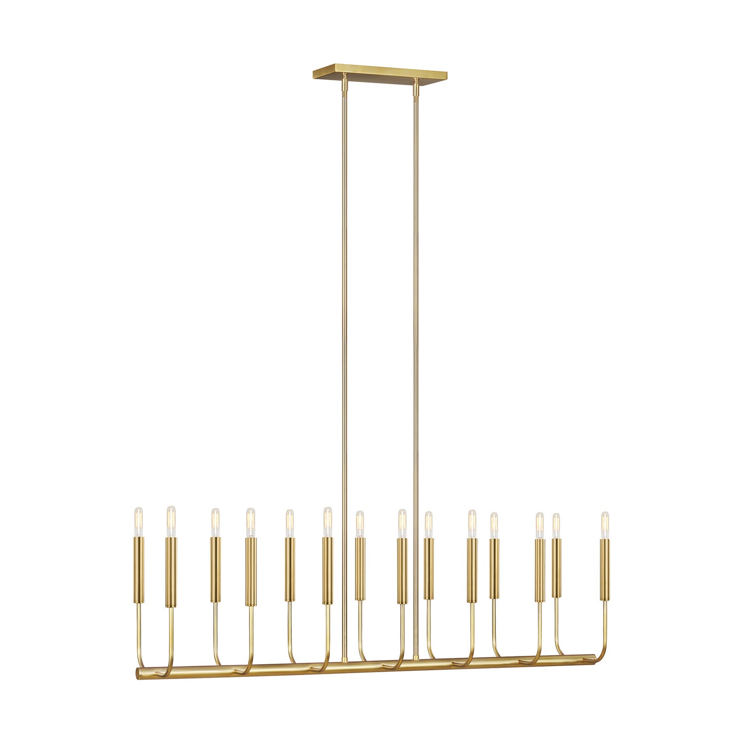 Visual Comfort Studio - EC10614BBS - 14 Light Linear Chandelier - Brianna - Burnished Brass