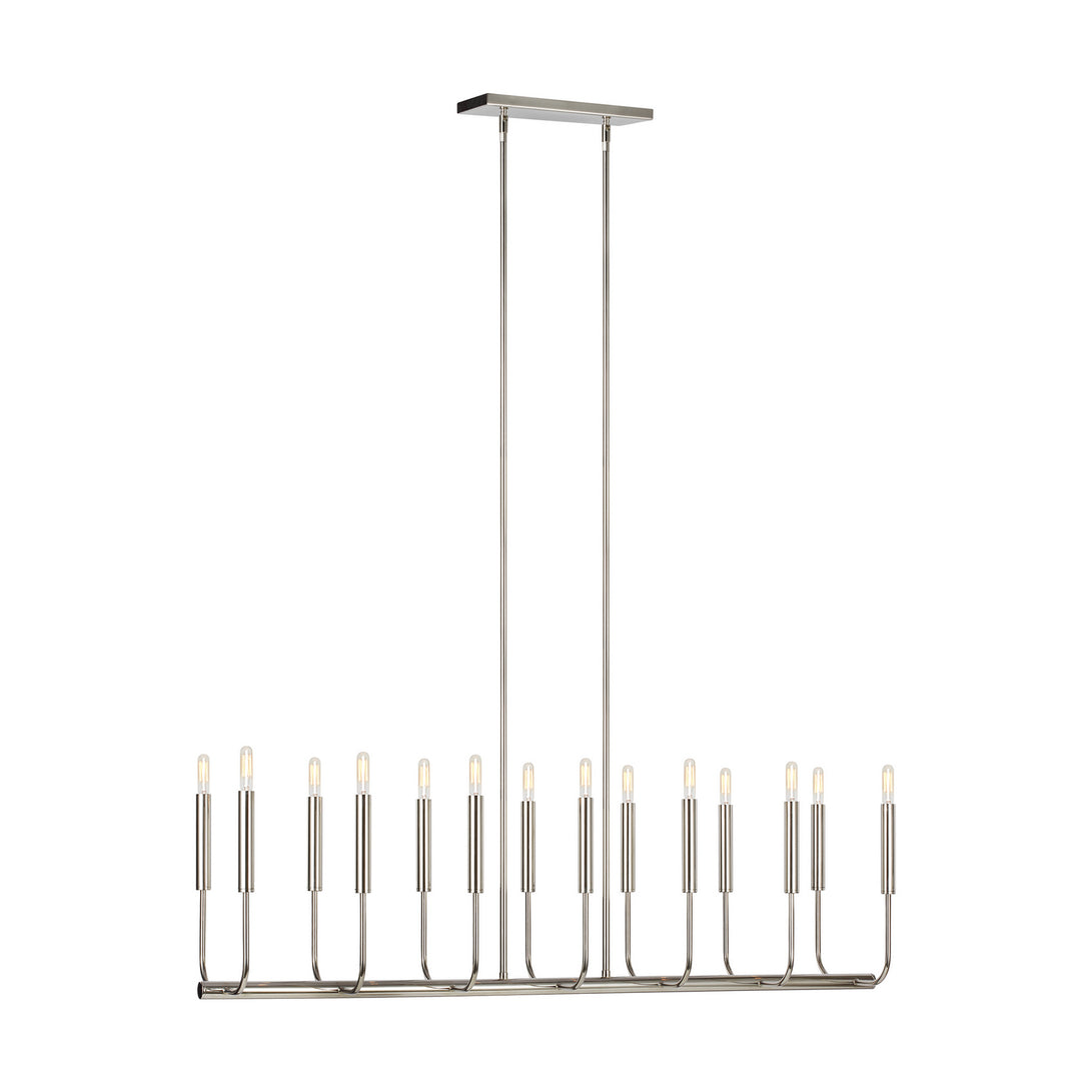 Visual Comfort Studio - EC10614PN - 14 Light Linear Chandelier - Brianna - Polished Nickel