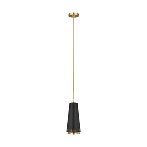 Visual Comfort Studio - EP1091MBK - One Light Pendant - Carter - Midnight Black