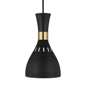 Visual Comfort Studio - EP1141MBK - One Light Pendant - Joan - Midnight Black