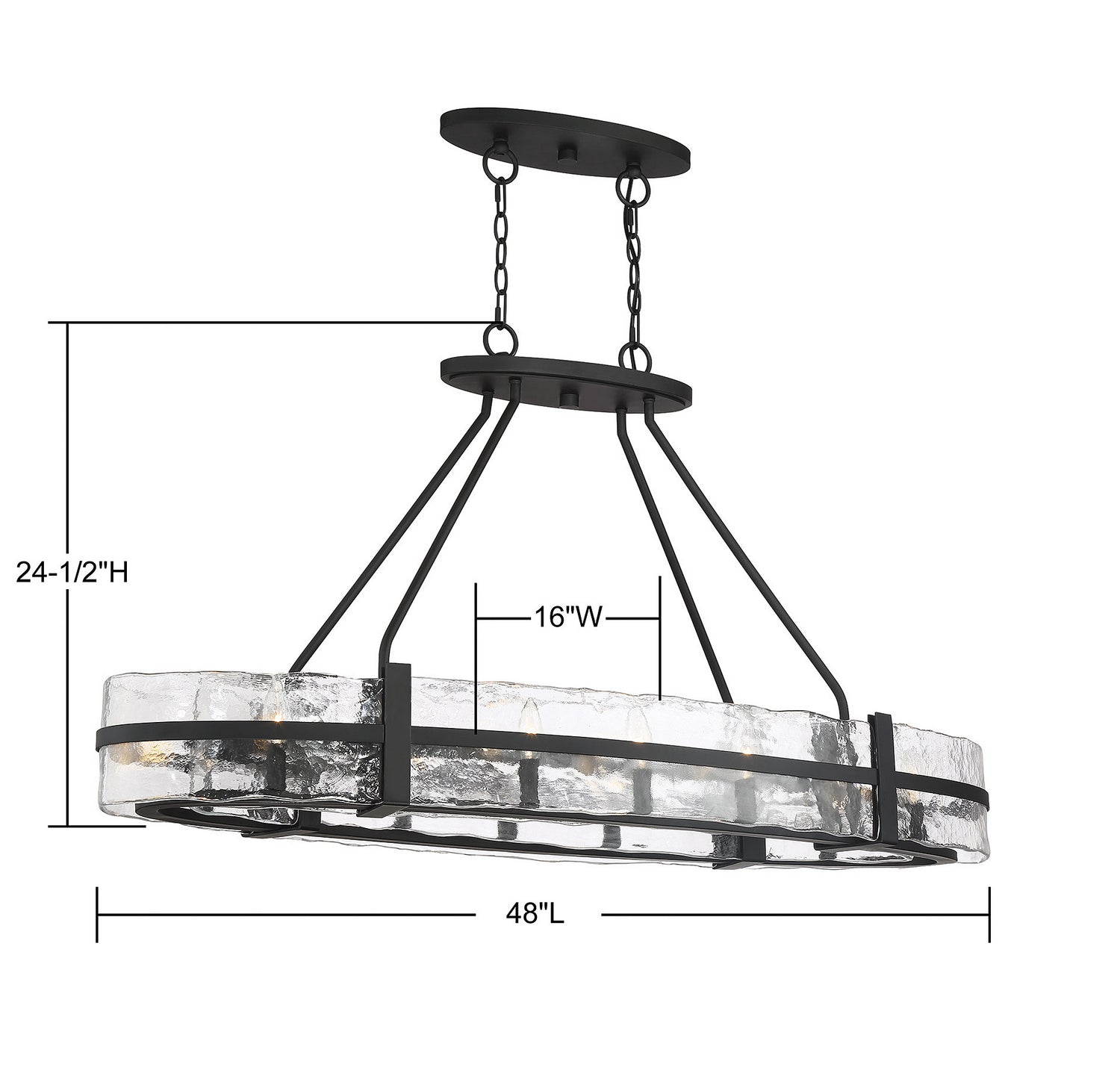 Savoy House - 1-1852-10-89 - Ten Light Chandelier - Hudson - Matte Black