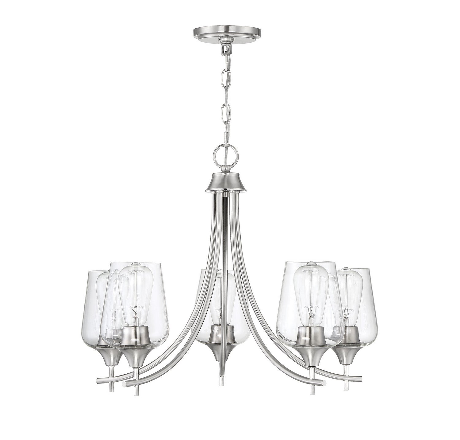 Savoy House - 1-4032-5-SN - Five Light Chandelier - Octave - Satin Nickel