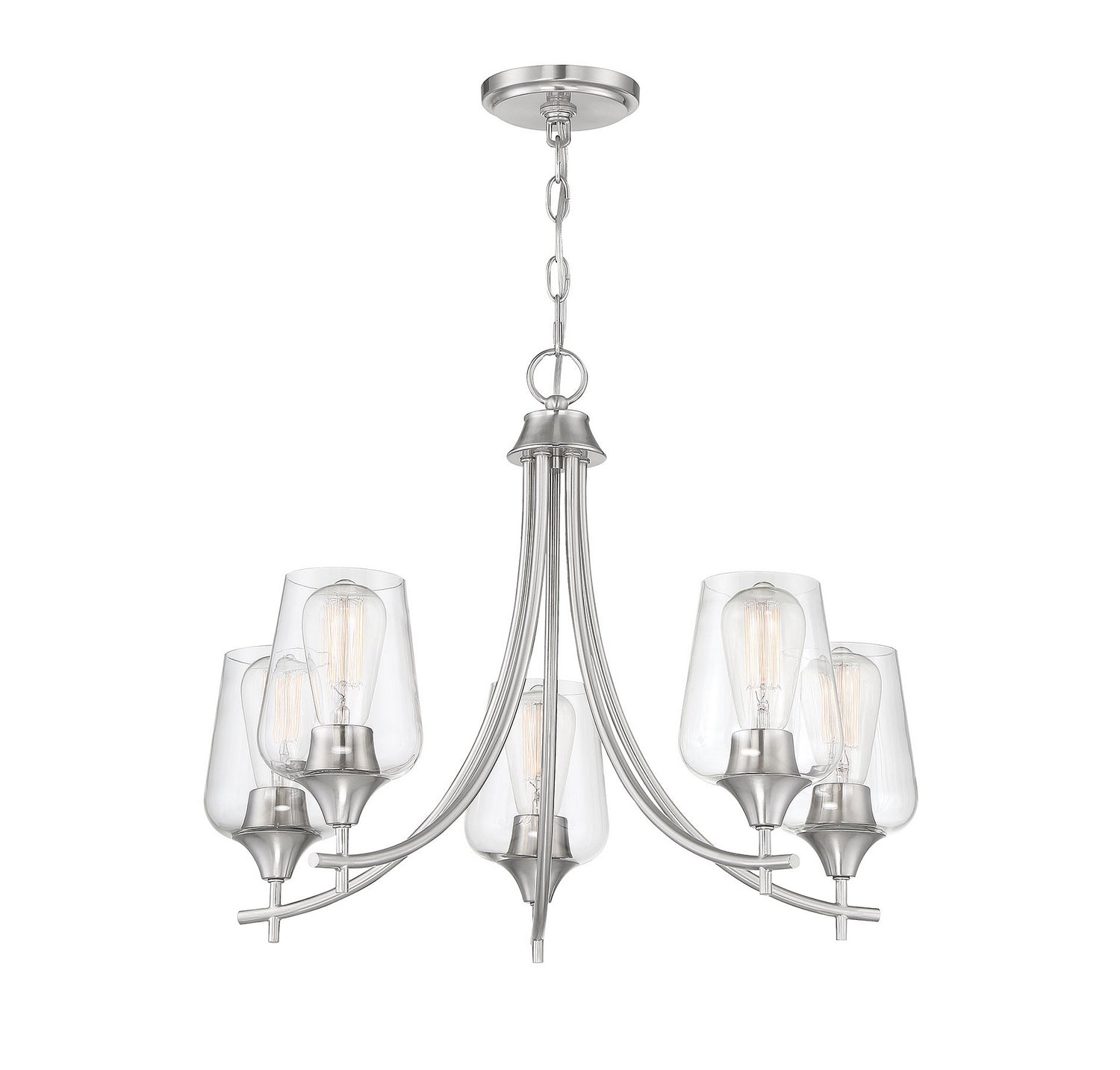 Savoy House - 1-4032-5-SN - Five Light Chandelier - Octave - Satin Nickel