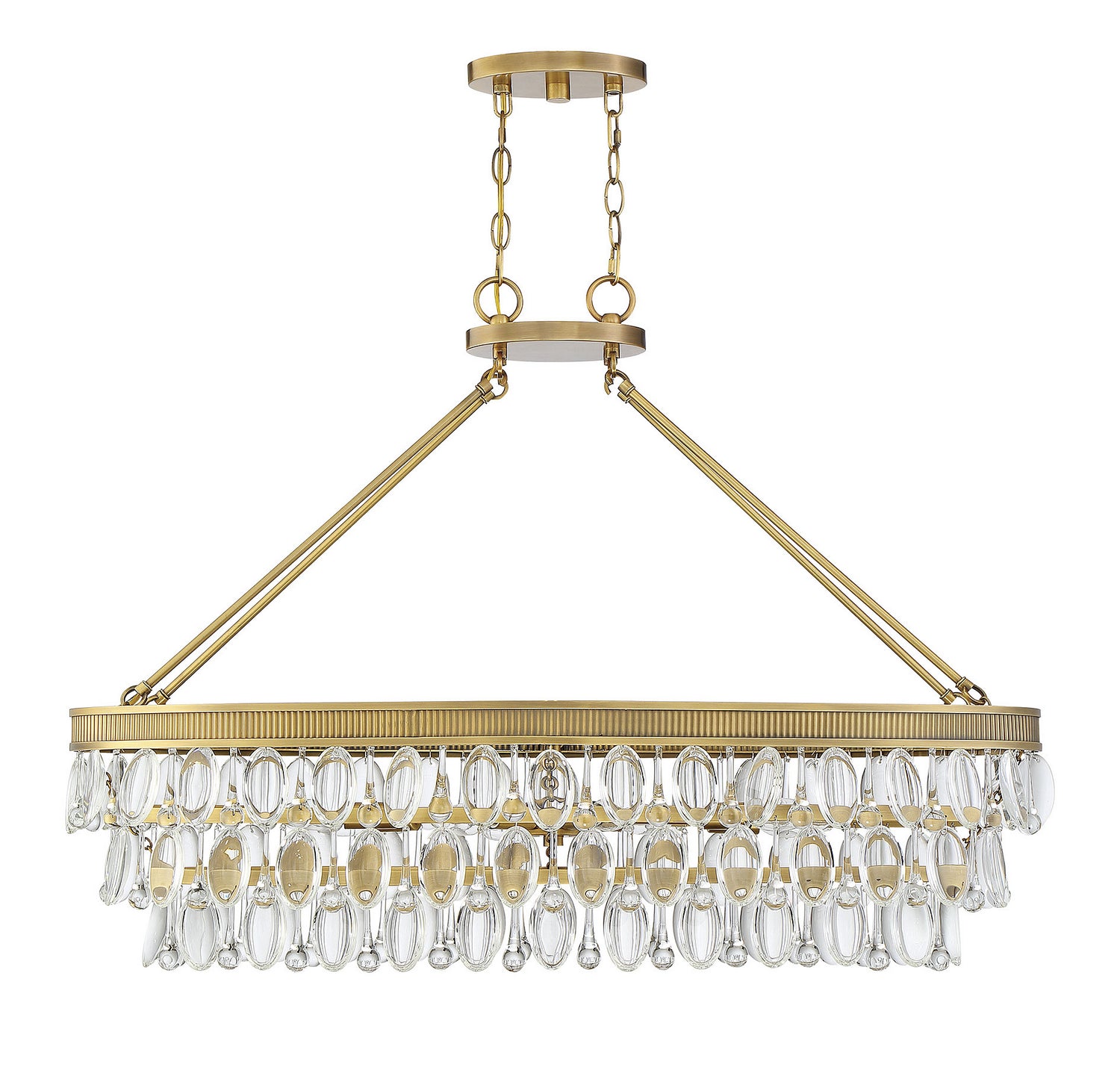 Savoy House - 1-8702-8-322 - Eight Light Linear Chandelier - Windham - Warm Brass