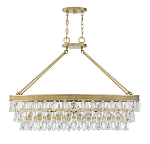 Savoy House - 1-8702-8-322 - Eight Light Linear Chandelier - Windham - Warm Brass