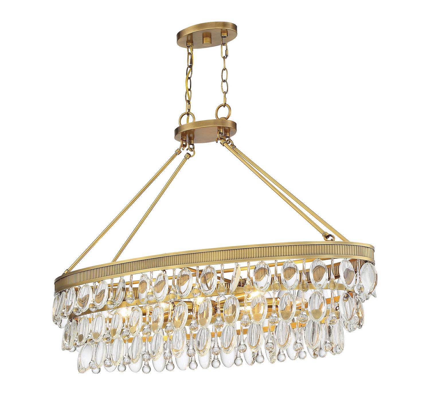 Savoy House - 1-8702-8-322 - Eight Light Linear Chandelier - Windham - Warm Brass