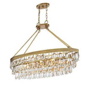 Savoy House - 1-8702-8-322 - Eight Light Linear Chandelier - Windham - Warm Brass