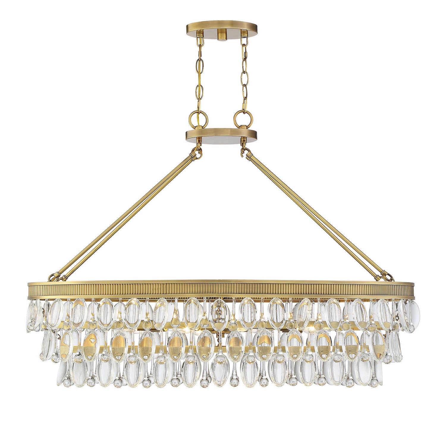 Savoy House - 1-8702-8-322 - Eight Light Linear Chandelier - Windham - Warm Brass