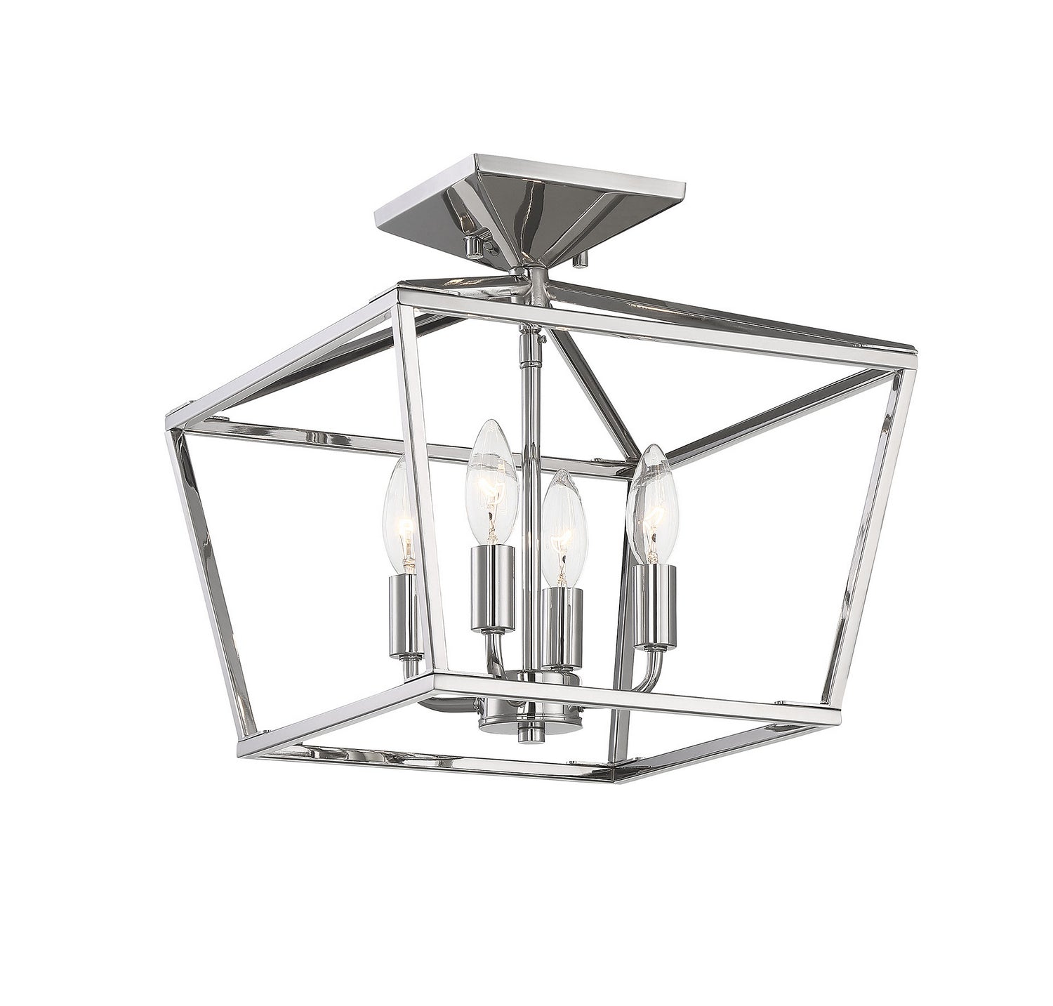 Savoy House - 6-328-4-109 - Four Light Semi-Flush Mount - Townsend - Polished Nickel