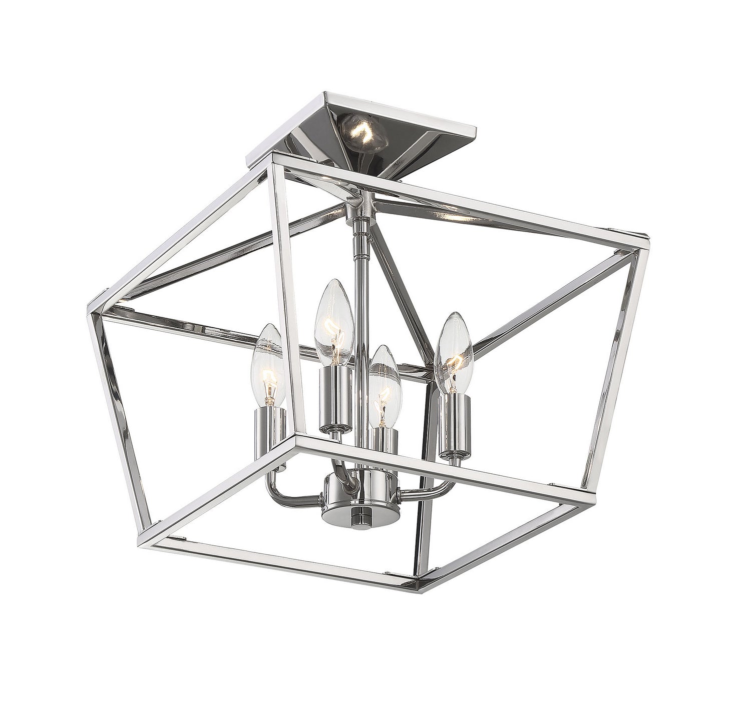 Savoy House - 6-328-4-109 - Four Light Semi-Flush Mount - Townsend - Polished Nickel