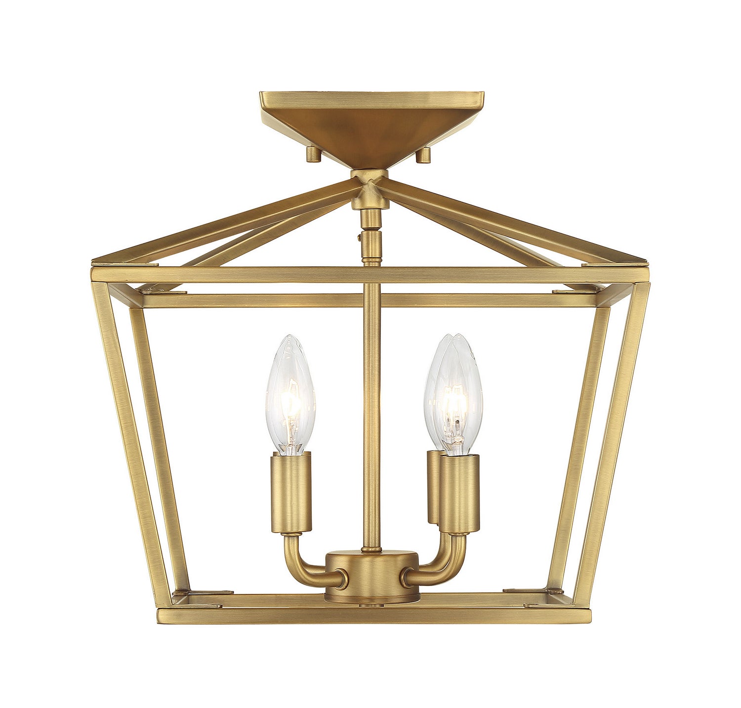 Savoy House - 6-328-4-322 - Four Light Semi-Flush Mount - Townsend - Warm Brass