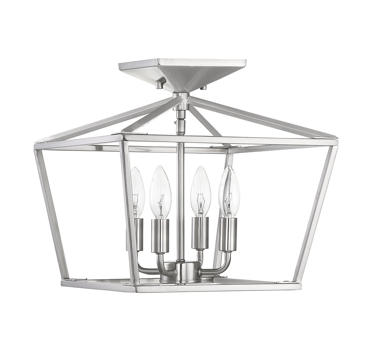 Savoy House - 6-328-4-SN - Four Light Semi-Flush Mount - Townsend - Satin Nickel