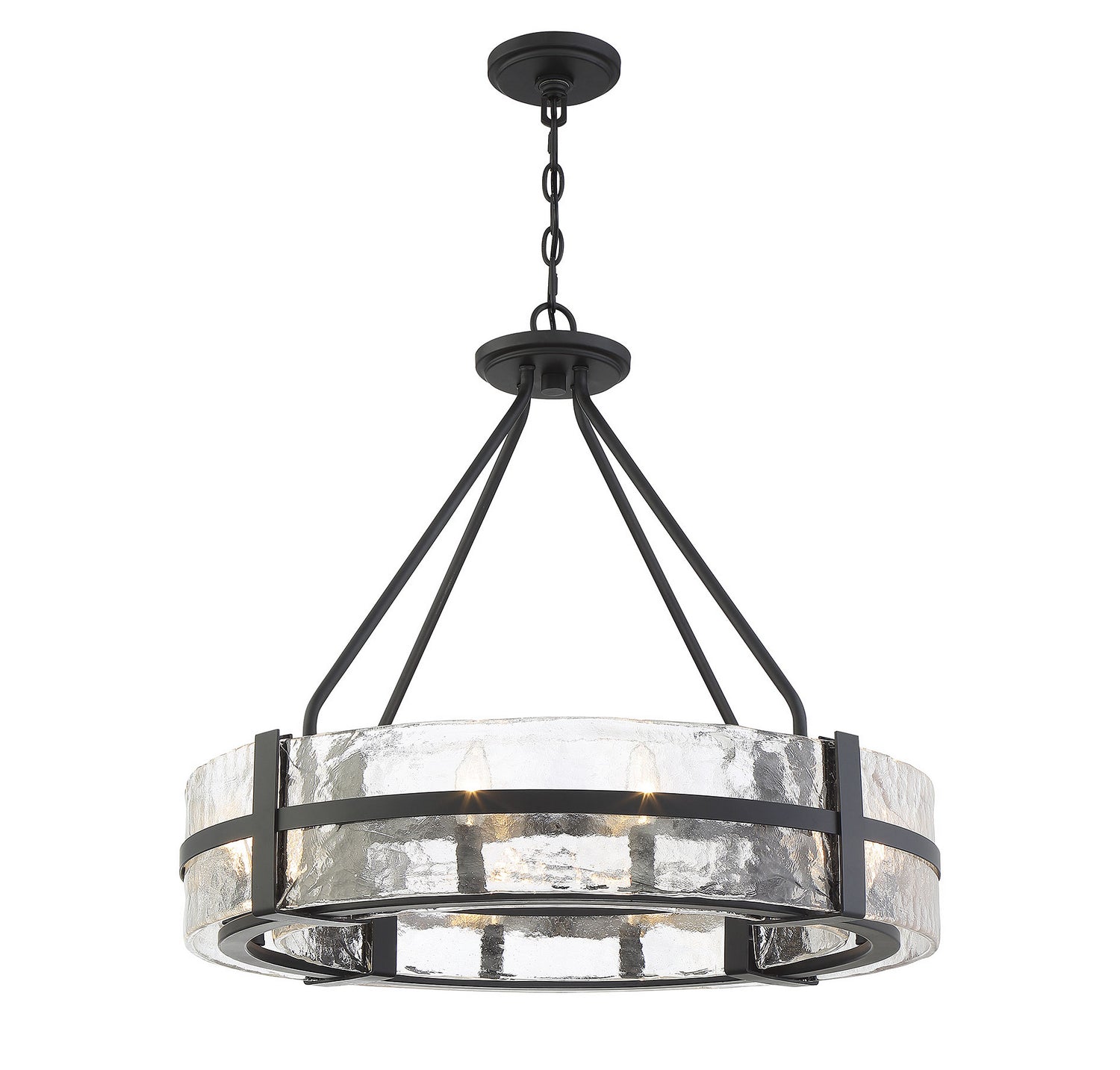 Savoy House - 7-1850-8-89 - Eight Light Pendant - Hudson - Matte Black