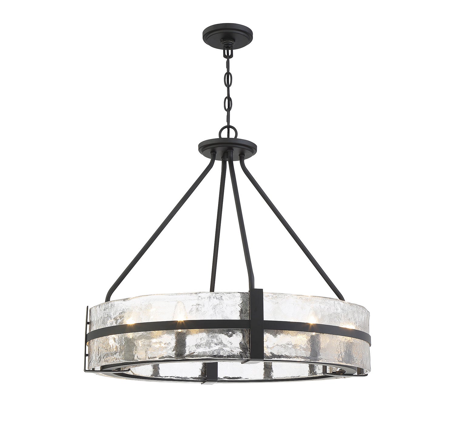 Savoy House - 7-1850-8-89 - Eight Light Pendant - Hudson - Matte Black